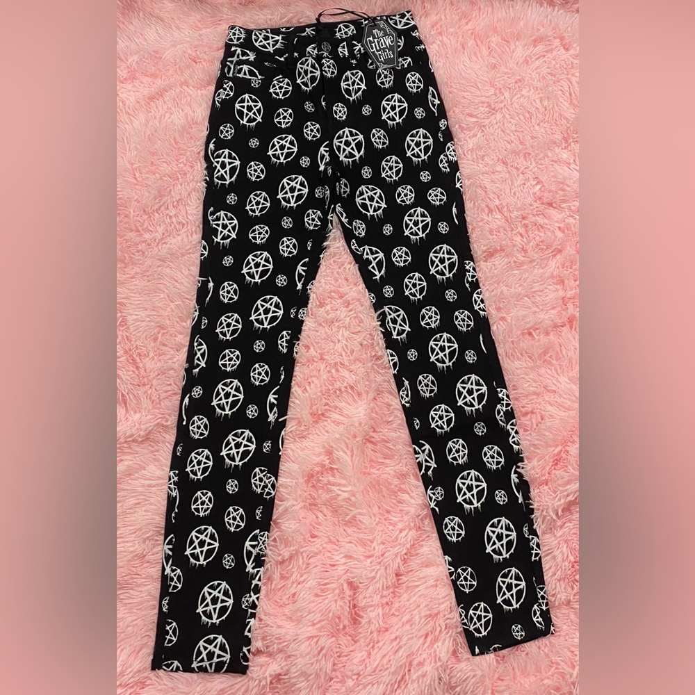NWT Dolls Kill / The Grave Girls Darkest Point High Waist Jeans